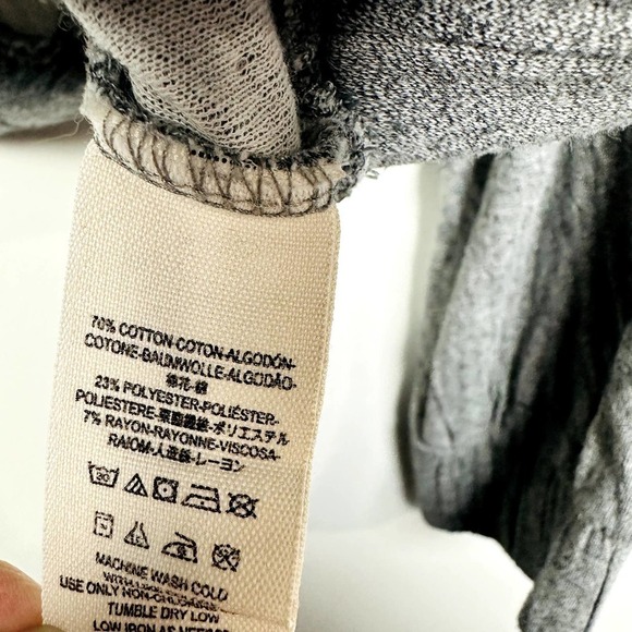 Free People Pre-Loved Kimmie Hoodie Drawstring Pullover Sweatshirt Gray Sz Small - Picture 10 of 11